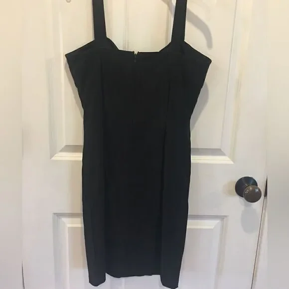Grass jeans collection size 6 medium fitted black sleeveless dress - Picture 4 of 6